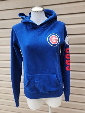 PINK Victoria's Secret Royal Blue Chicago Cubs Hooded Pullover Y2k 5th & Ocean